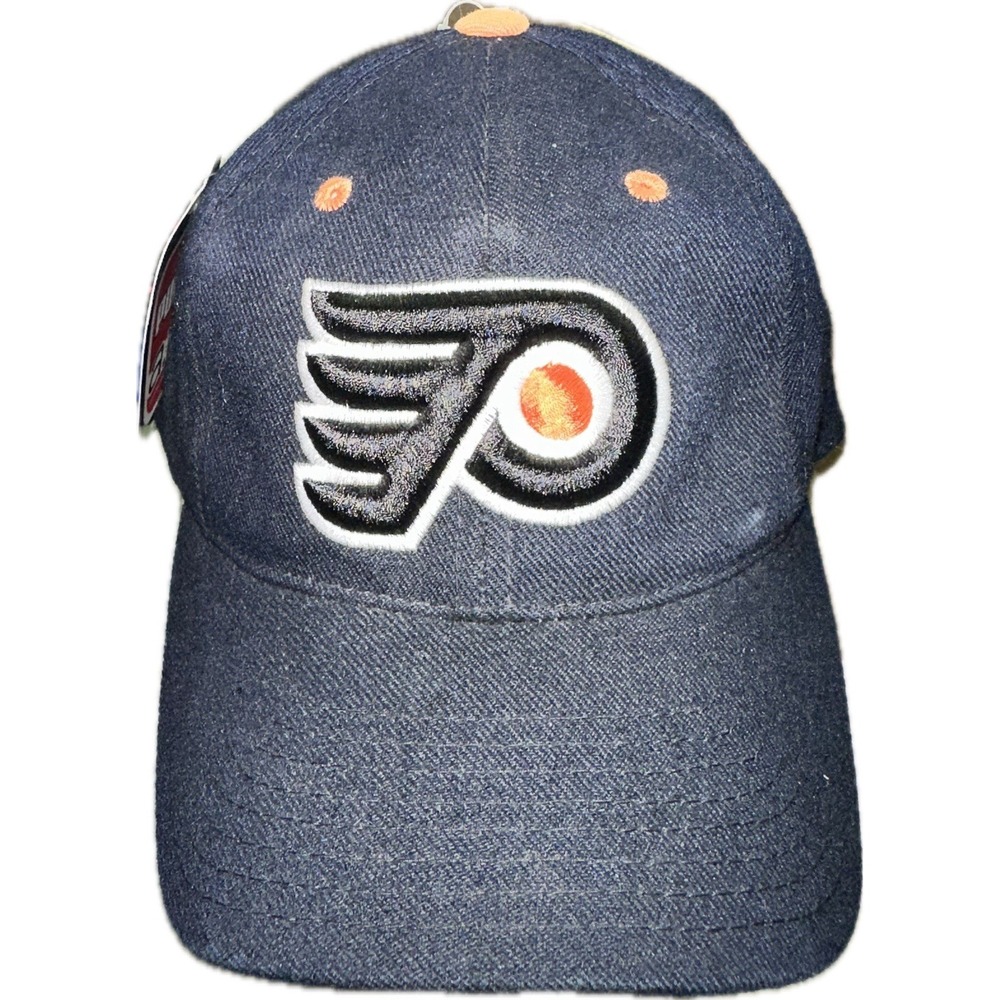 Vintage 90's Puma NWT Philadelphia Flyers Navy Blue Cap Hat Snap Back NHL Hockey